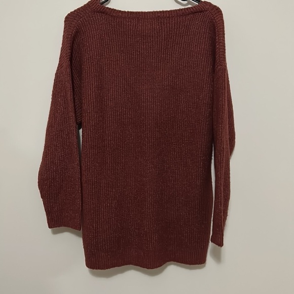 Plus Size Maroon Sweater - Picture 3 of 3